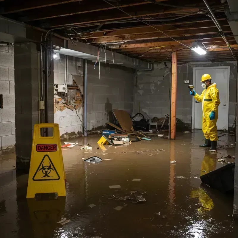 Flooded Basement Electrical Hazard in DeWitt, MI Property